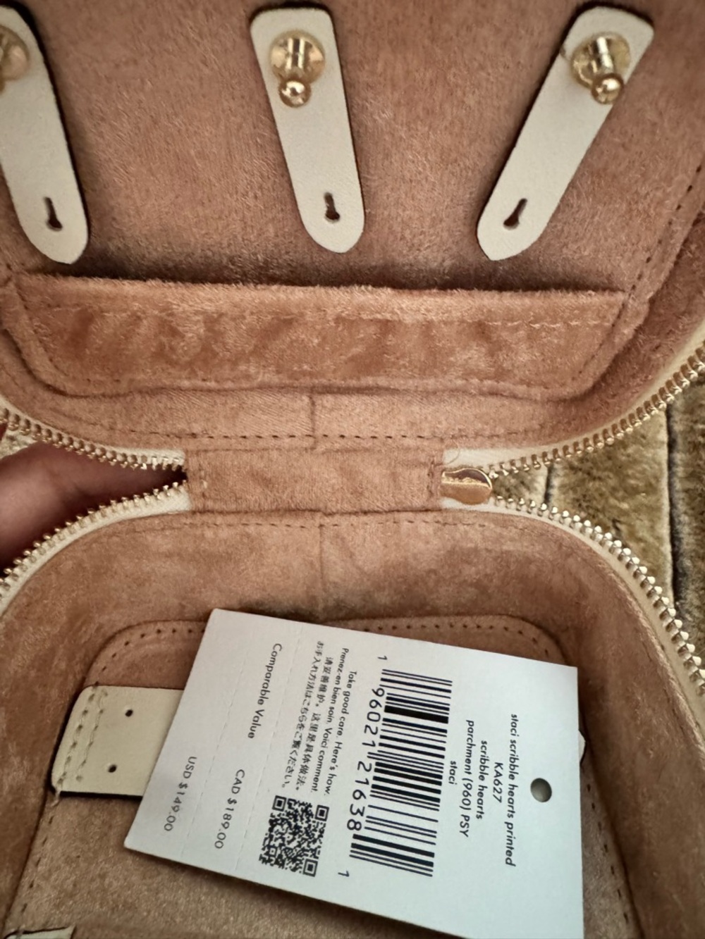 7 piece new kate spade White Multi Heart Print Tote & Accessory Set - Picture 10 of 10